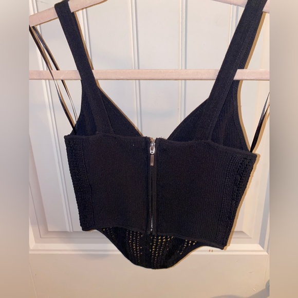 Garage Black Crochet Corset Top | SIZE: S - Picture 4 of 9